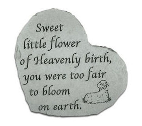 Memorial Sweet Little flower of heavenly birth Stepping Stone or Wall Plaque